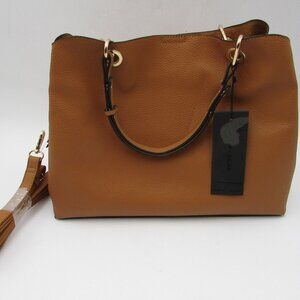 Mathew + Julian Light Brown Faux Leather Woman's Purse Handbag Crossbody NWT